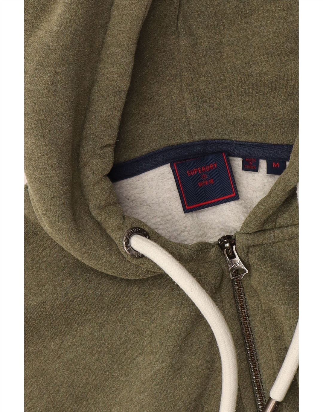 Superdry Damen Graphic Zip Hoodie Pullover UK 14 Mittelgrün