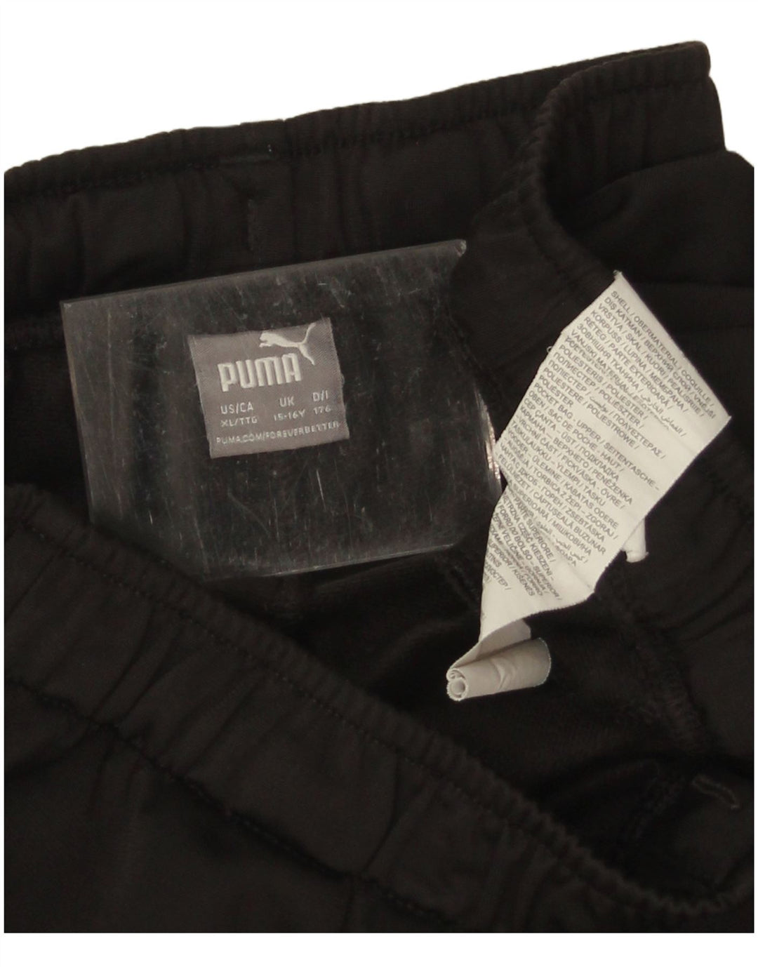 Puma Trainingshose für Jungen, 15–16 Jahre, schwarzes Polyester