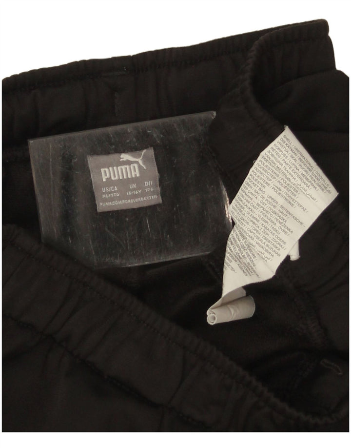 Puma Trainingshose für Jungen, 15–16 Jahre, schwarzes Polyester