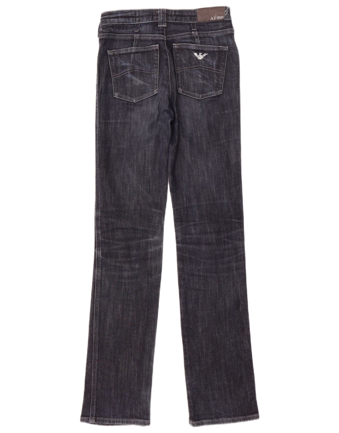 Armani Damen Straight Jeans W26 L32 Marineblaue Baumwolle