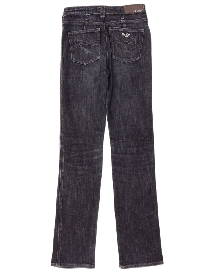 Armani Damen Straight Jeans W26 L32 Marineblaue Baumwolle