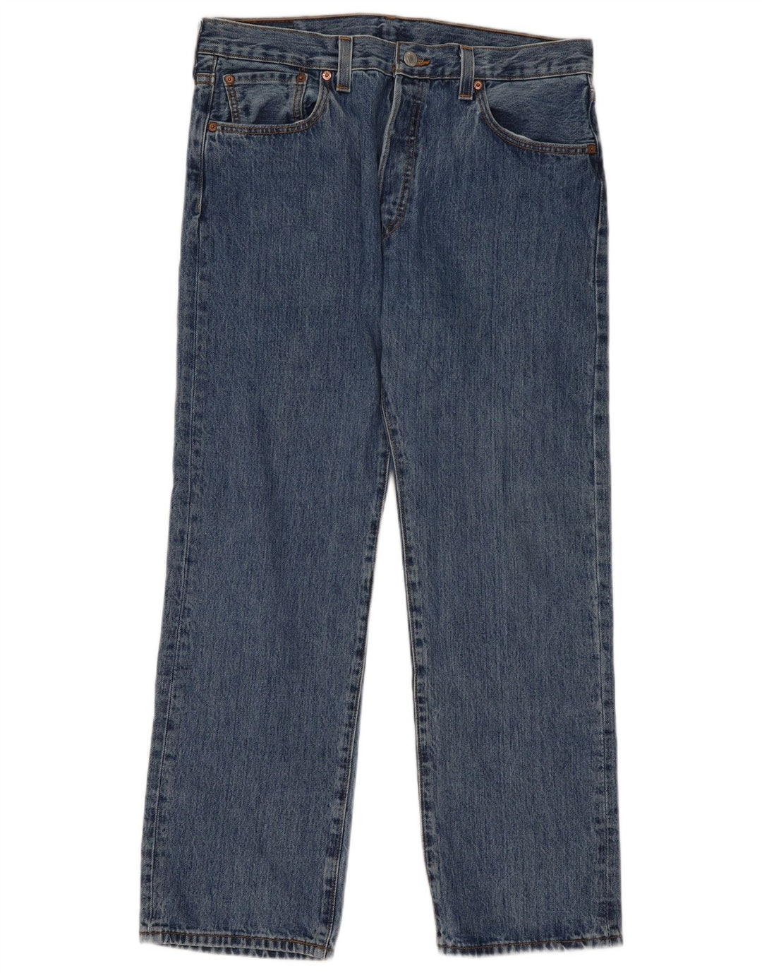 Levi's Herren 501 Straight Jeans W35 L30 Blaue Baumwolle