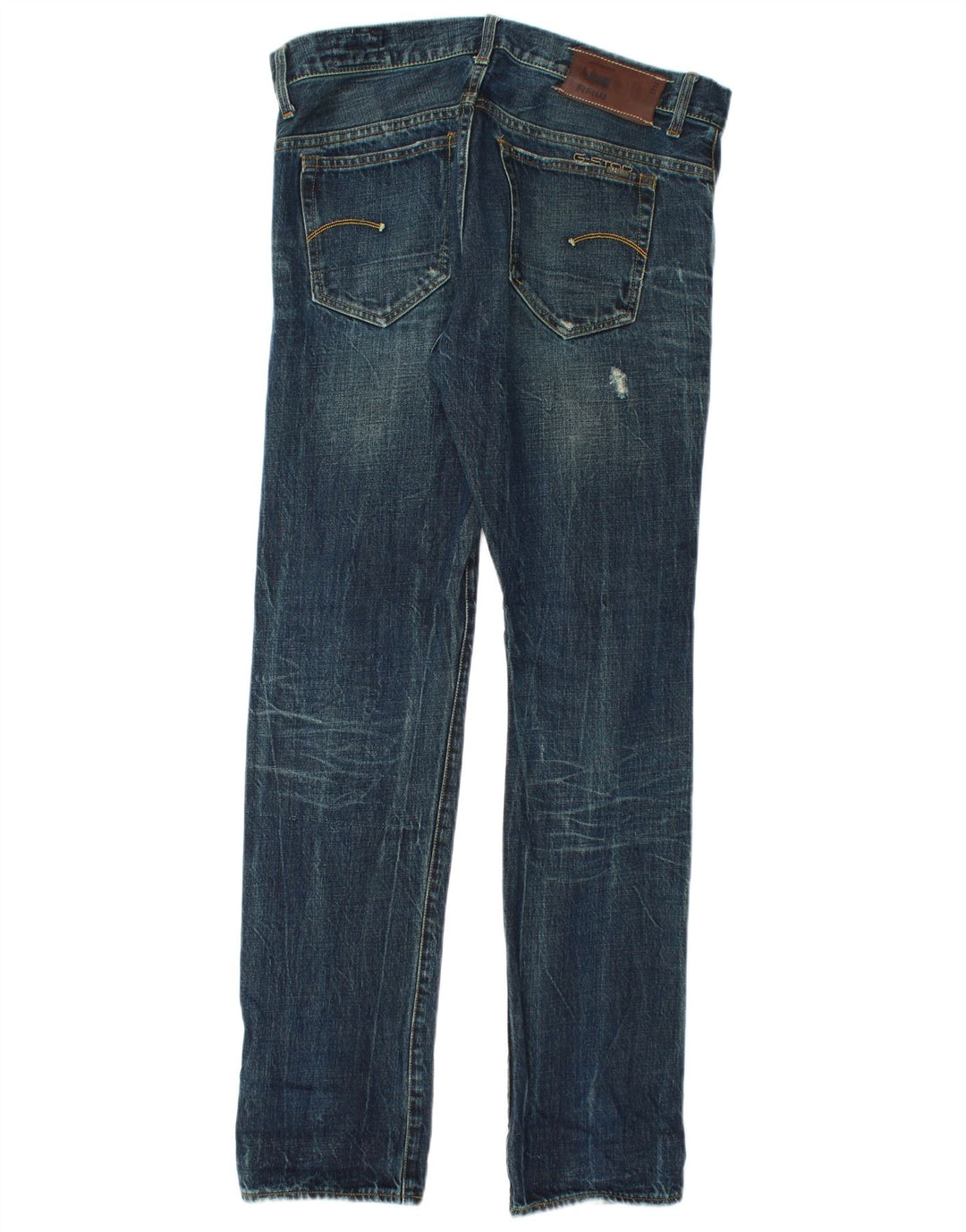 G-Star Herren Distressed Slim Jeans W33 L34 Blaue Baumwolle