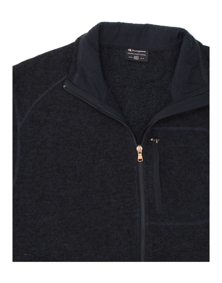 CHAMPION Womens Tracksuit Top Jacket UK 20 2XL Navy Blue Polyester Vintage Champion and Second-Hand Champion from Messina Hembry 