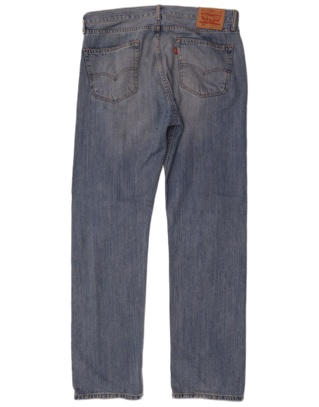 Levi's Herren 505 Straight Jeans W34 L32 Blaue Baumwolle