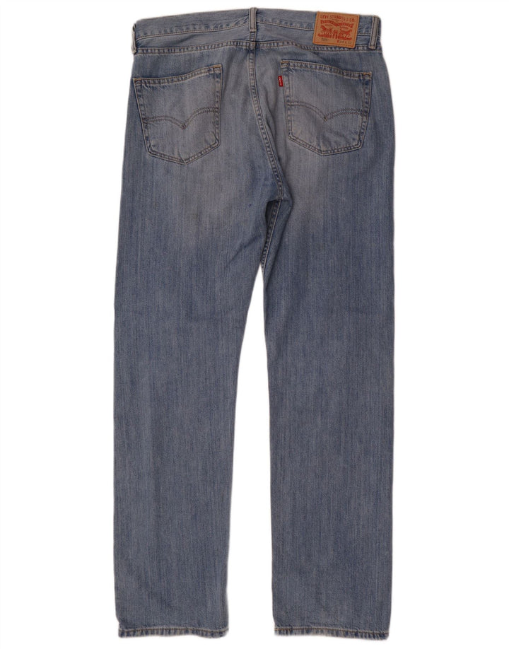 Levi's Herren 505 Straight Jeans W34 L32 Blaue Baumwolle