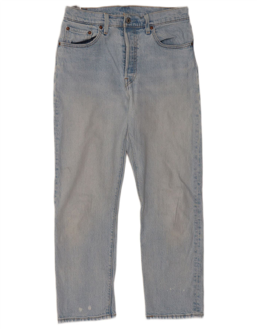 Levi's Damen 501 Straight Jeans W28 L26 Blaue Baumwolle