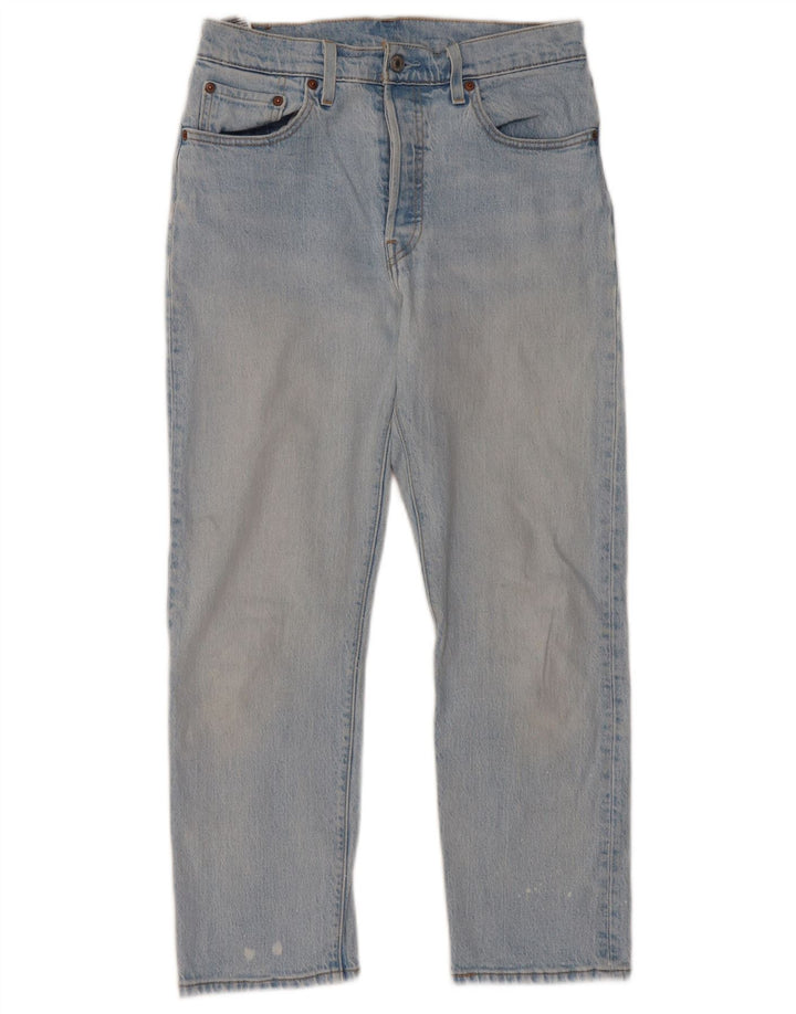 Levi's Damen 501 Straight Jeans W28 L26 Blaue Baumwolle
