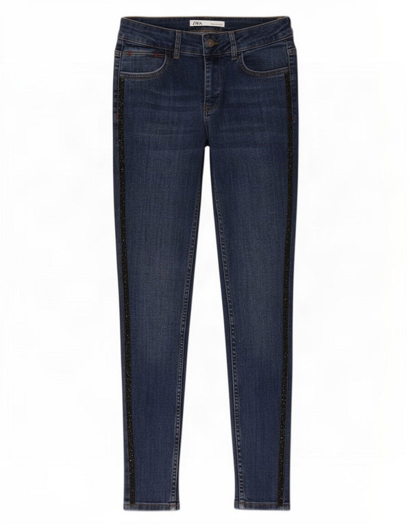 Zara Damen Skinny Jeans EU 36 XS W26 L27 Blaue Baumwolle