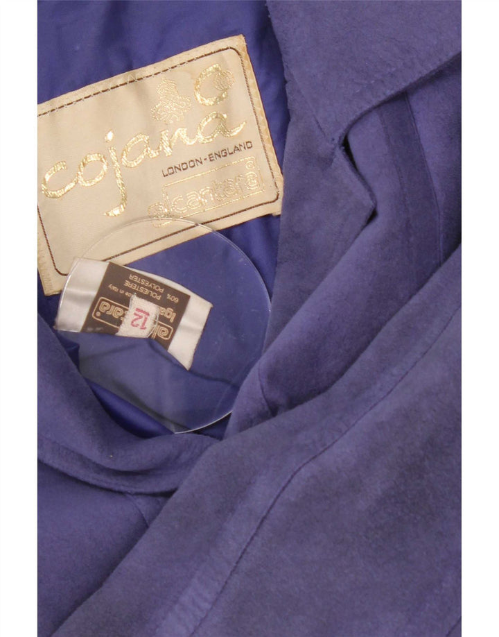 Cojana Damen-Mantel aus Wildlederimitat, UK 12, Mittelviolett, Polyester