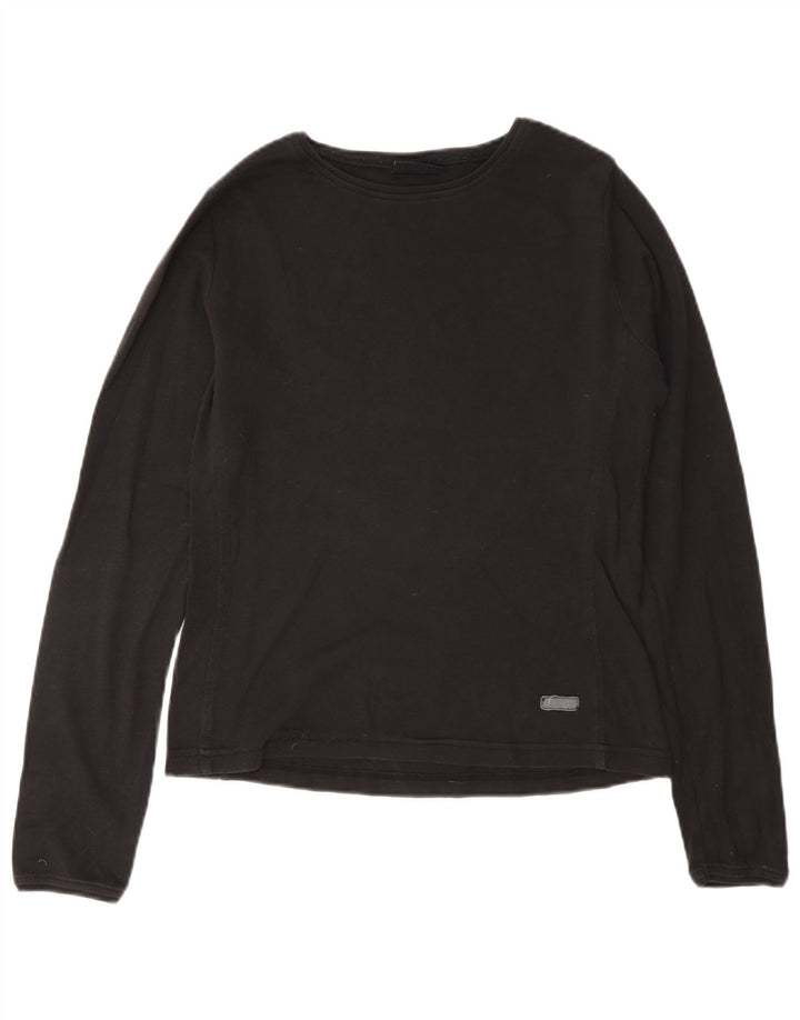 Champion Damen Top Langarm UK 16 Large Graue Baumwolle