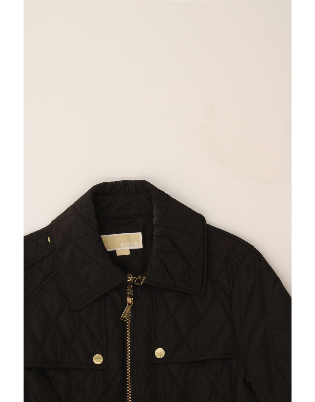 MICHAEL KORS Womens Quilted Jacket UK 14 Medium Black Polyester Vintage Michael Kors and Second-Hand Michael Kors from Messina Hembry 