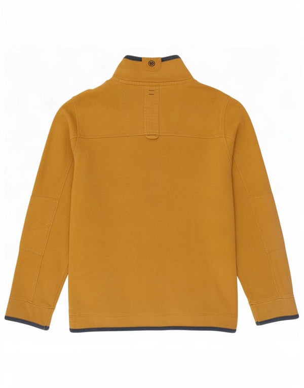 Fat Face Herren The Airlie Zip Neck Sweatshirt Pullover 2XL Gelb Baumwolle