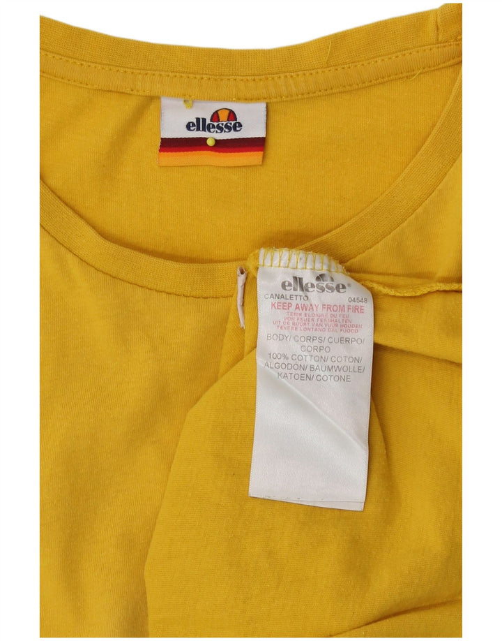 Ellesse Herren T-Shirt Top mittelgelbe Baumwolle