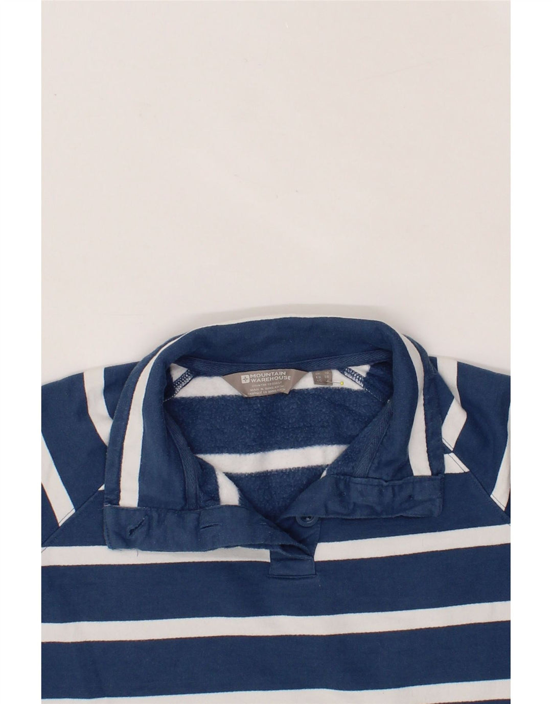 MOUNTAIN WAREHOUSE Womens Sweatshirt Jumper UK 10 Small Navy Blue Striped Vintage Mountain Warehouse and Second-Hand Mountain Warehouse from Messina Hembry 
