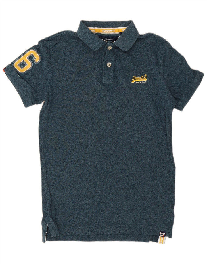 Superdry Herren-Poloshirt mit Grafik, Größe S, Blau, Baumwolle