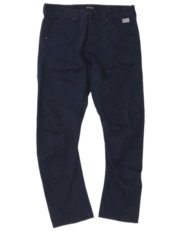 Jack & Jones Herren Anti Fit Freizeithose W36 L34 Marineblaue Baumwolle
