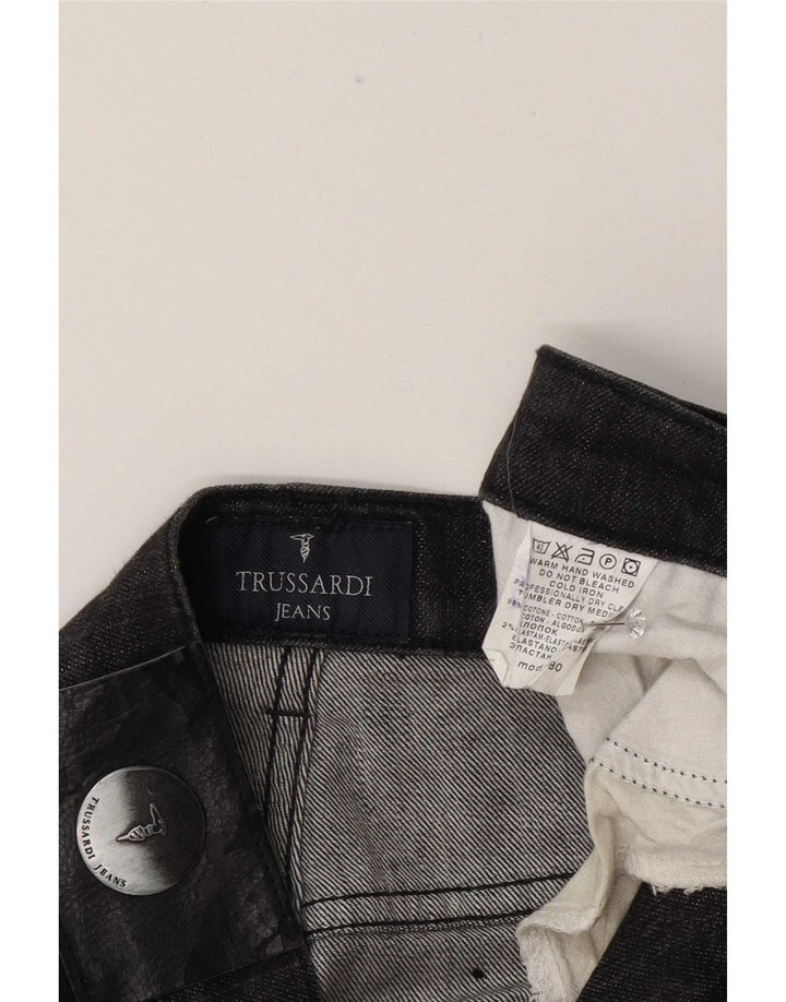 Trussardi Herren Straight Jeans W34 L33 Graue Baumwolle