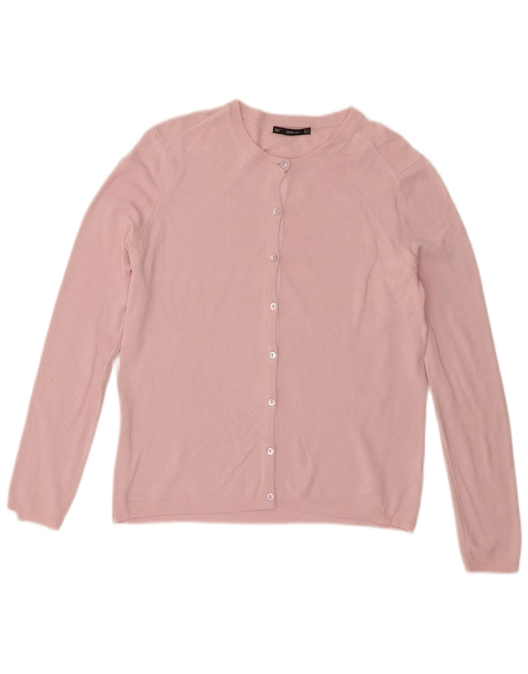 Zara Damen Strickjacke UK 12 Mittelrosa
