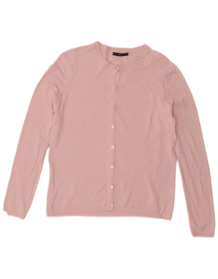 Zara Damen Strickjacke UK 12 Mittelrosa