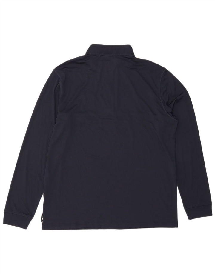 Dkny Herren-Trainingsanzug mit Reißverschluss am Hals, XL, Marineblau, Farbblock