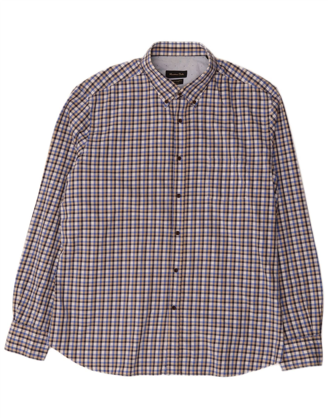 Massimo Dutti Herrenhemd 2XL Blau kariert