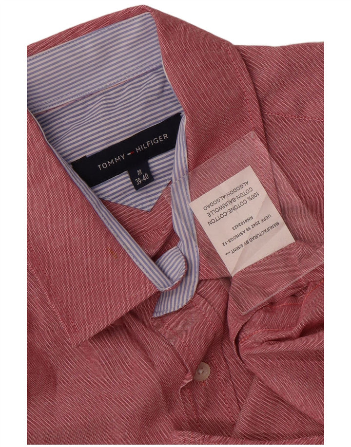 Tommy Hilfiger Herrenhemd Größe 39/40 Mittelrote Baumwolle