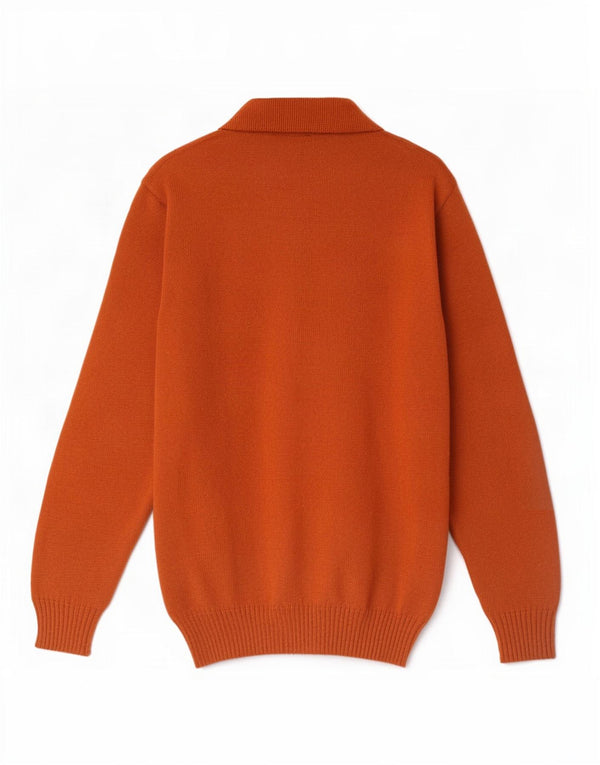 Vintage Herren Rollkragenpullover IT 50 Mittelbraun gestreift