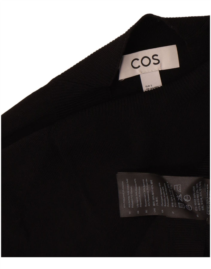 Cos Womens Crop Rollkragenpullover Pullover UK 10 Small Schwarz Polyamid