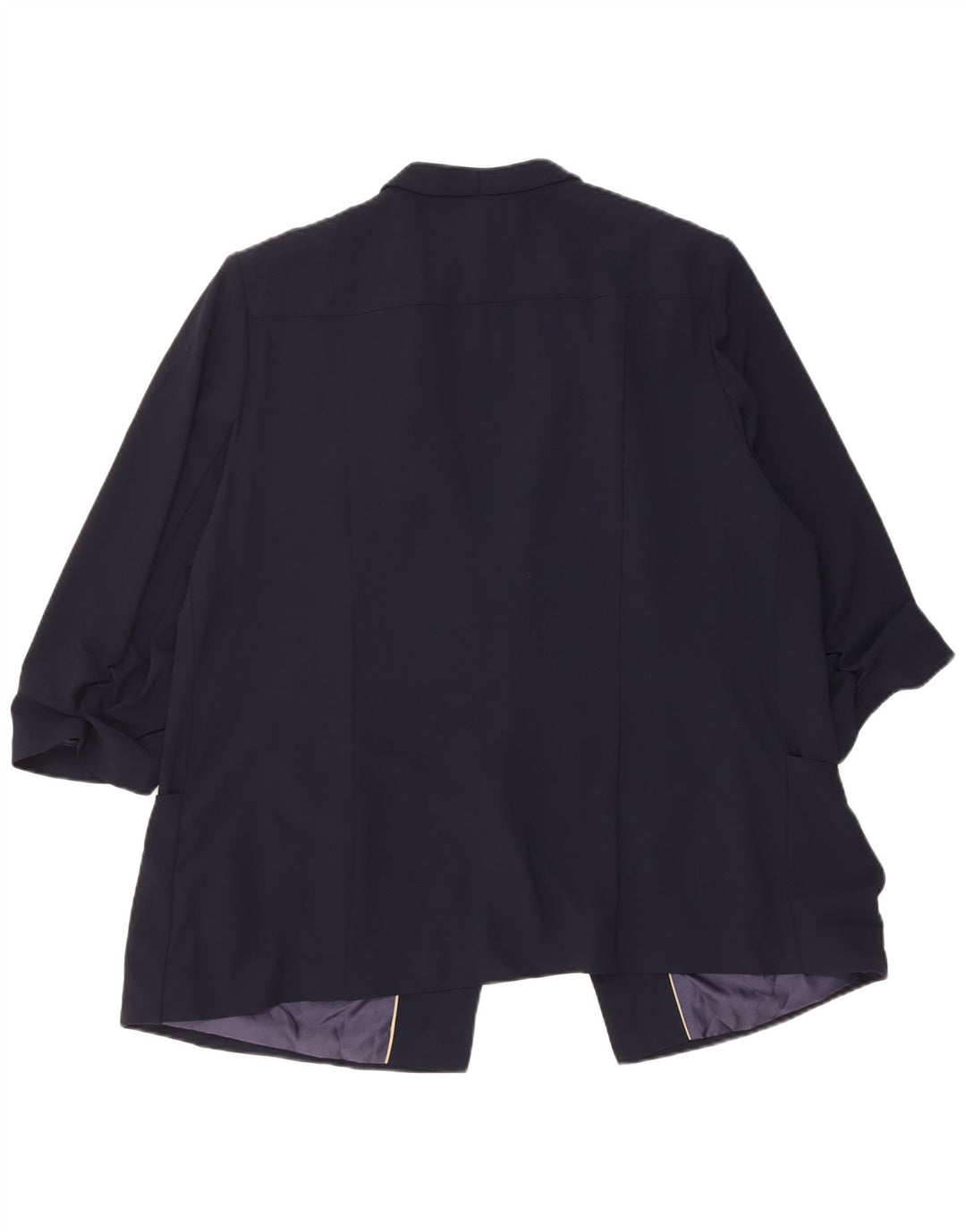 Marks & Spencer Offene Blazerjacke für Damen mit 3/4-Ärmeln, UK 20 2XL, Marineblau