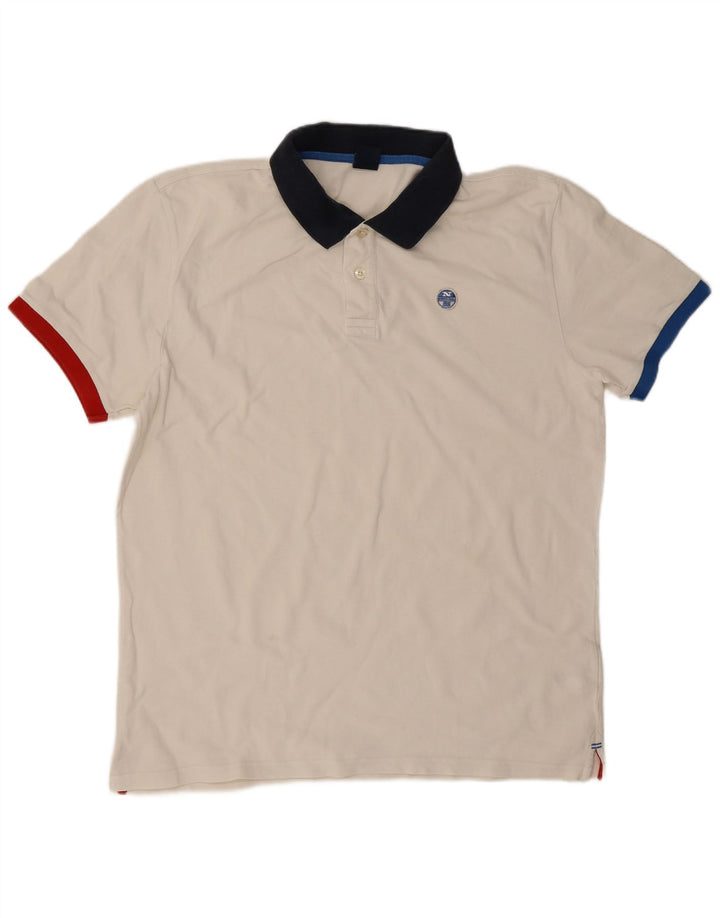 North Sails Herren-Poloshirt 2XL aus weißer Baumwolle