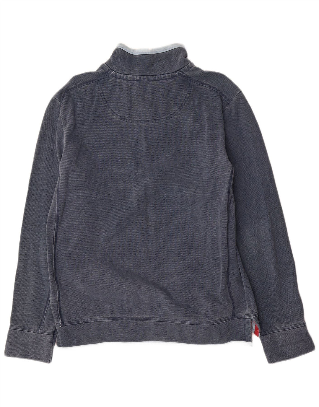 Fat Face Herren-Sweatshirt mit Reißverschluss am Hals, mittlere marineblaue Baumwolle