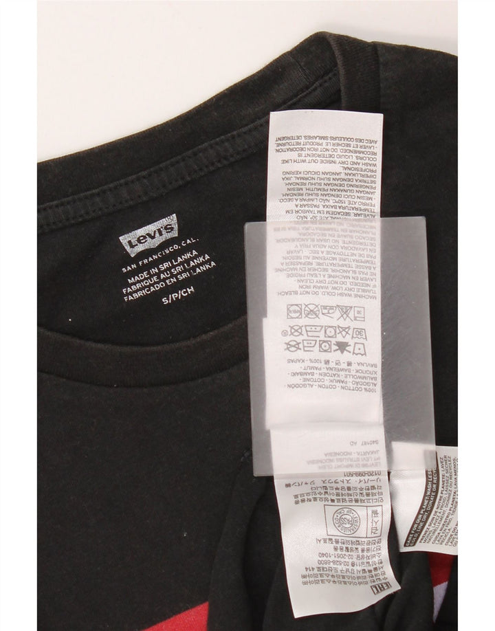 Levi's Herren-T-Shirt mit Grafik, Größe S, schwarze Baumwolle
