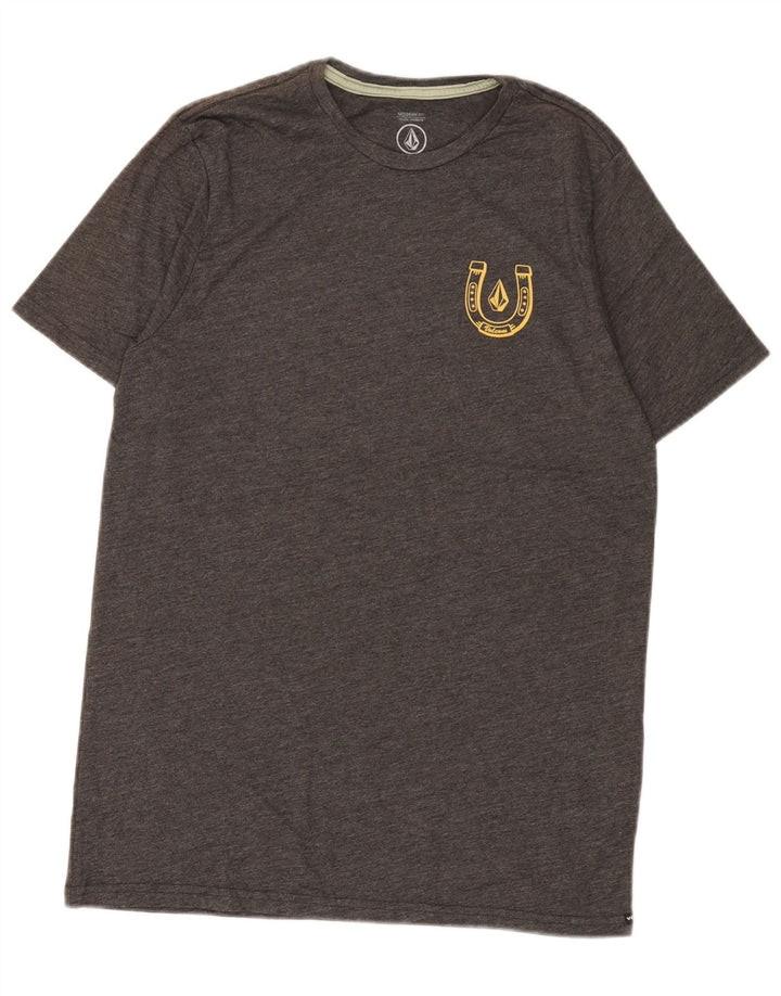 Volcom Herren Modern Fit Graphic T-Shirt Top aus mittelgrauer Baumwolle