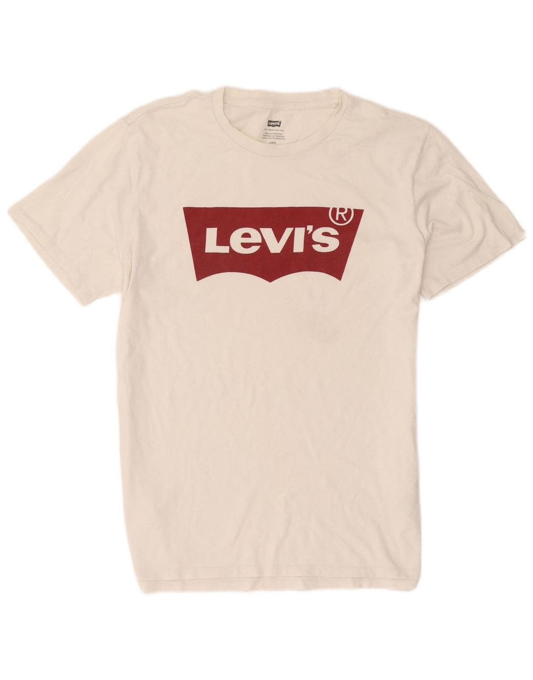 Levi's Herren-T-Shirt mit Grafik, Größe L, aus weißer Baumwolle