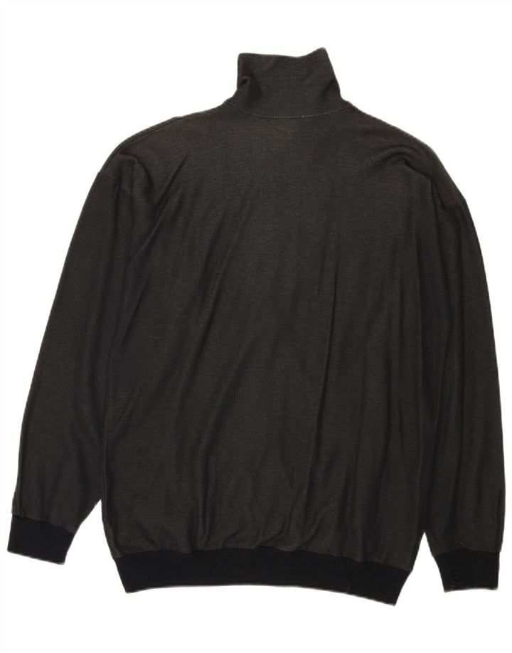 Vintage Herren-Trainingsanzug mit grafischem Oberteil, Mittelschwarz