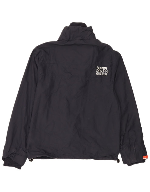 SUPERDRY Herren The Windcheater Graphic Regenjacke UK 40 Large Marineblau