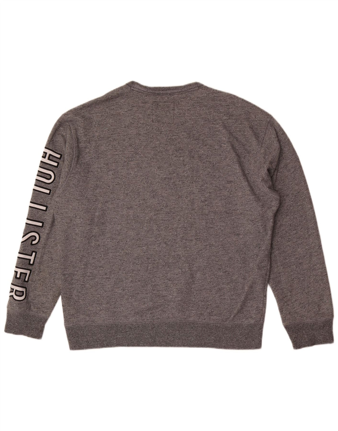 Hollister Herren Grafik-Sweatshirt-Pullover XL aus grauer Baumwolle