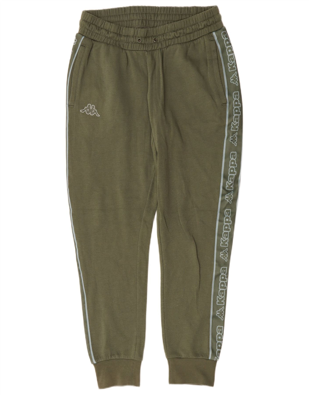 Kappa Herren-Trainingshose mit grafischem Muster, mittlere Khaki-Baumwolle