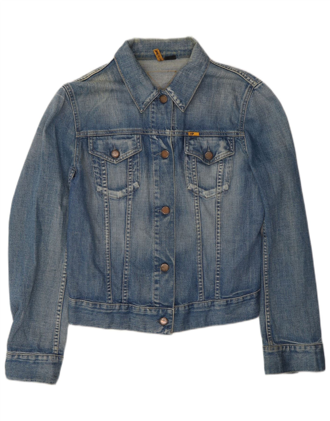 Meltin' Pot Damen Jeansjacke UK 14 Mittelblaue Baumwolle