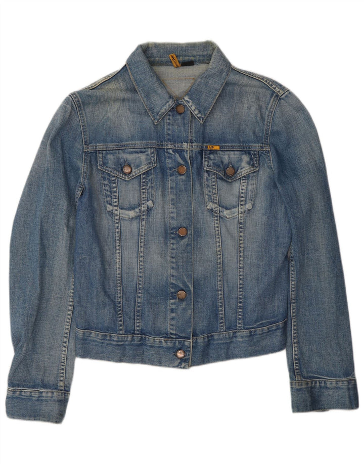 Meltin' Pot Damen Jeansjacke UK 14 Mittelblaue Baumwolle
