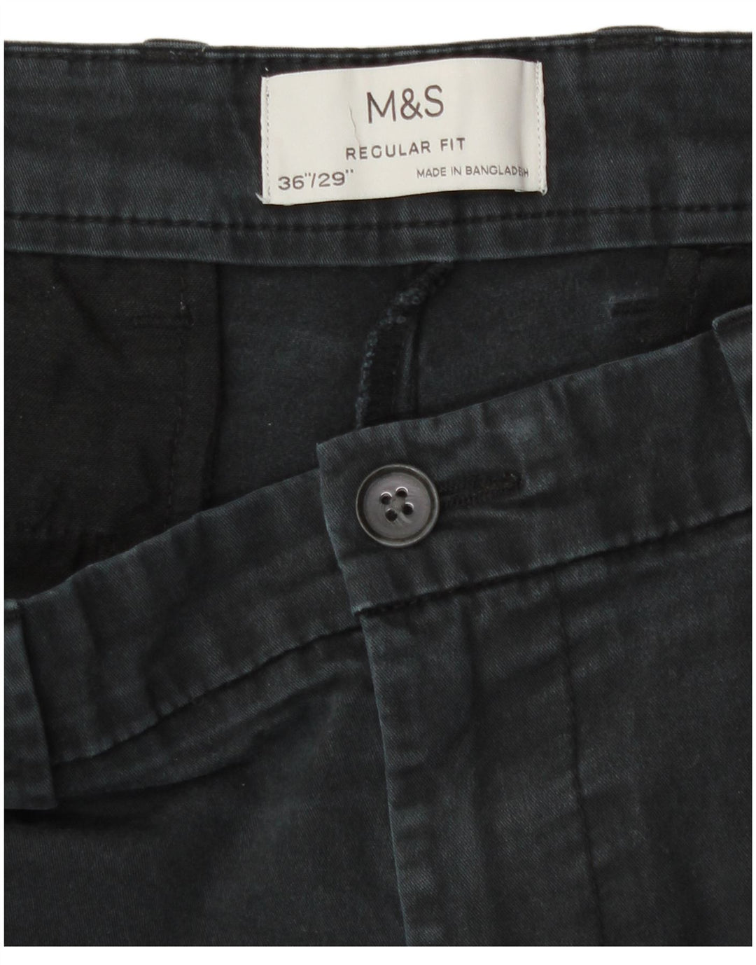 Marks & Spencer Herren-Chinohose mit gerader Passform und normaler Passform, W36 L29, Grau