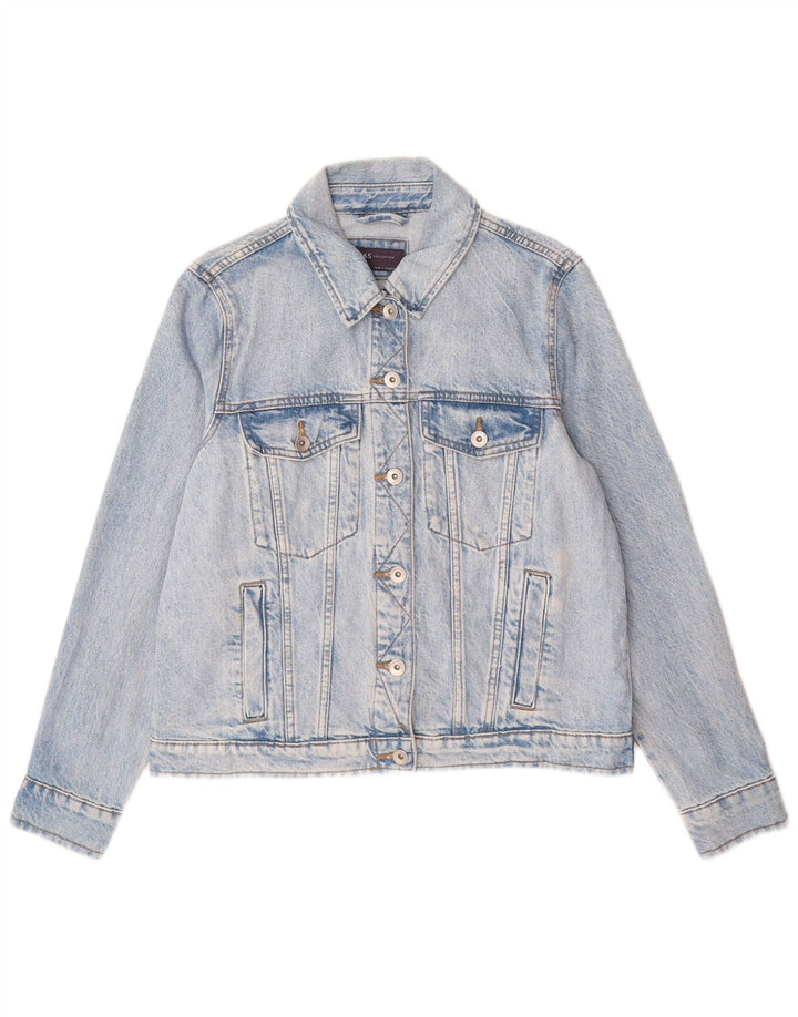 Marks & Spencer Damen Jeansjacke UK 12 Mittelblaue Baumwolle