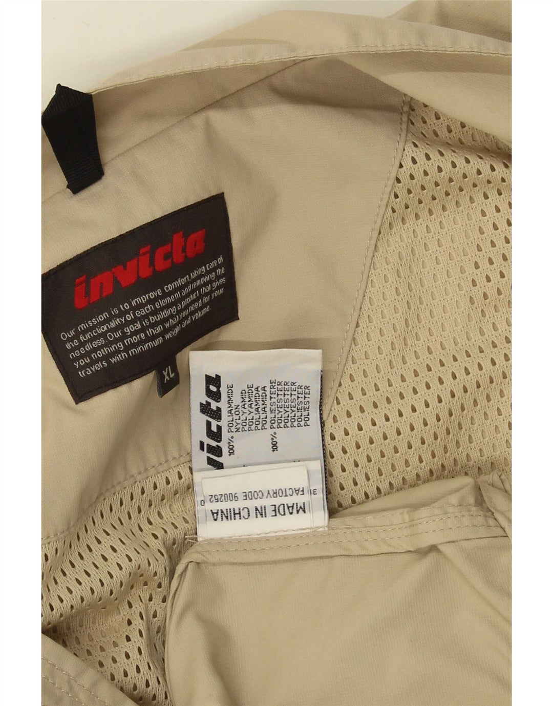 Invicta Herren Regenjacke UK 42 XL Beige Polyamid