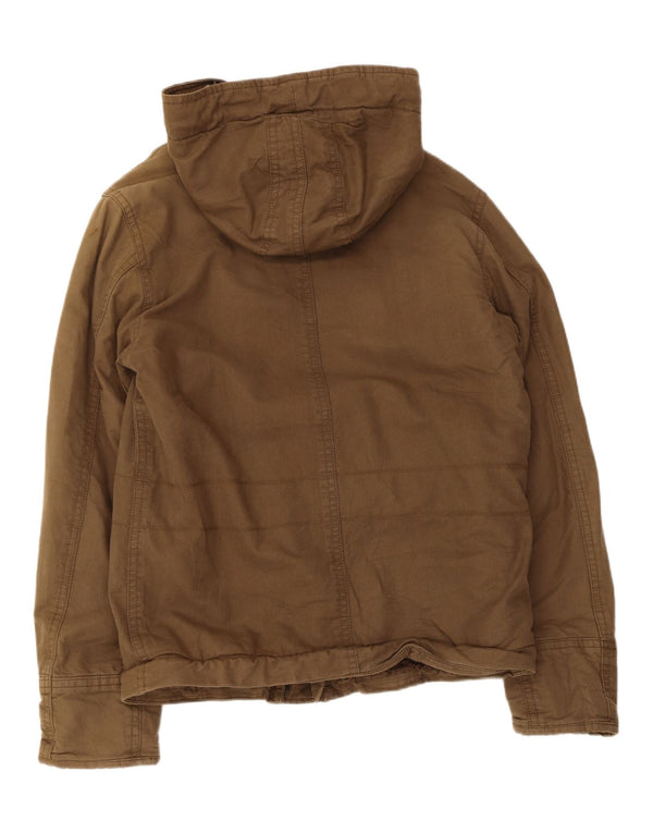 Abercrombie & Fitch Herren-Sherpa-Utility-Jacke mit Kapuze, UK 40, Größe L, Beige