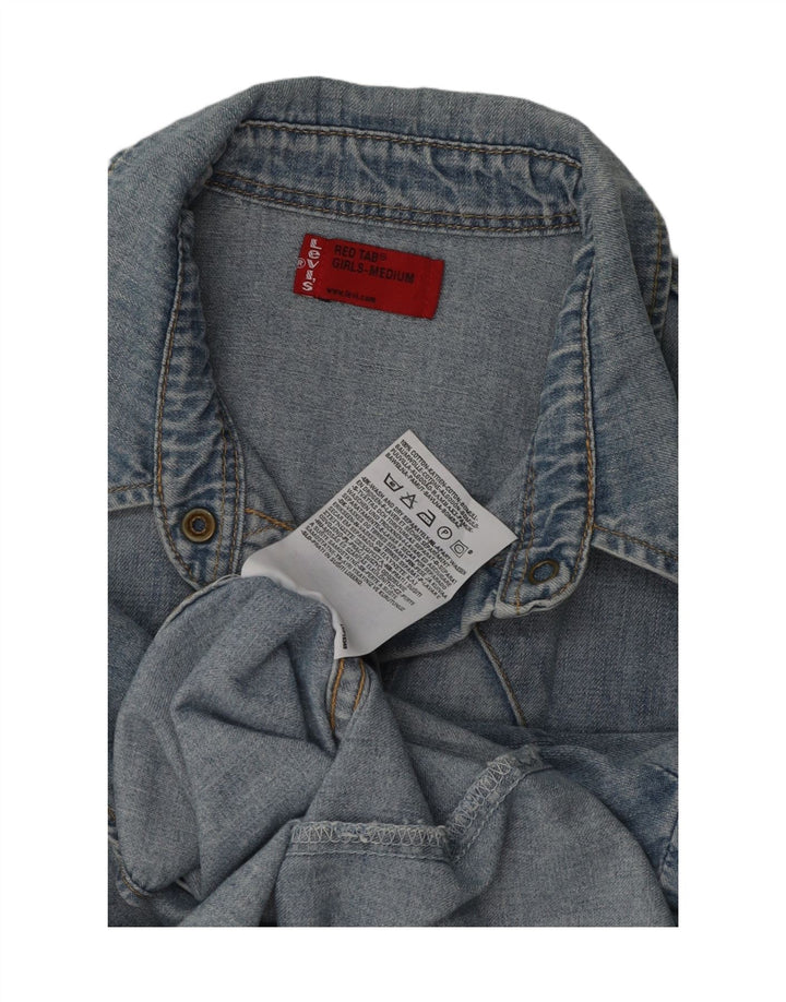 LEVI'S Girls Denim Shirt 13-14 Years Medium Blue Cotton Vintage Levi's and Second-Hand Levi's from Messina Hembry 