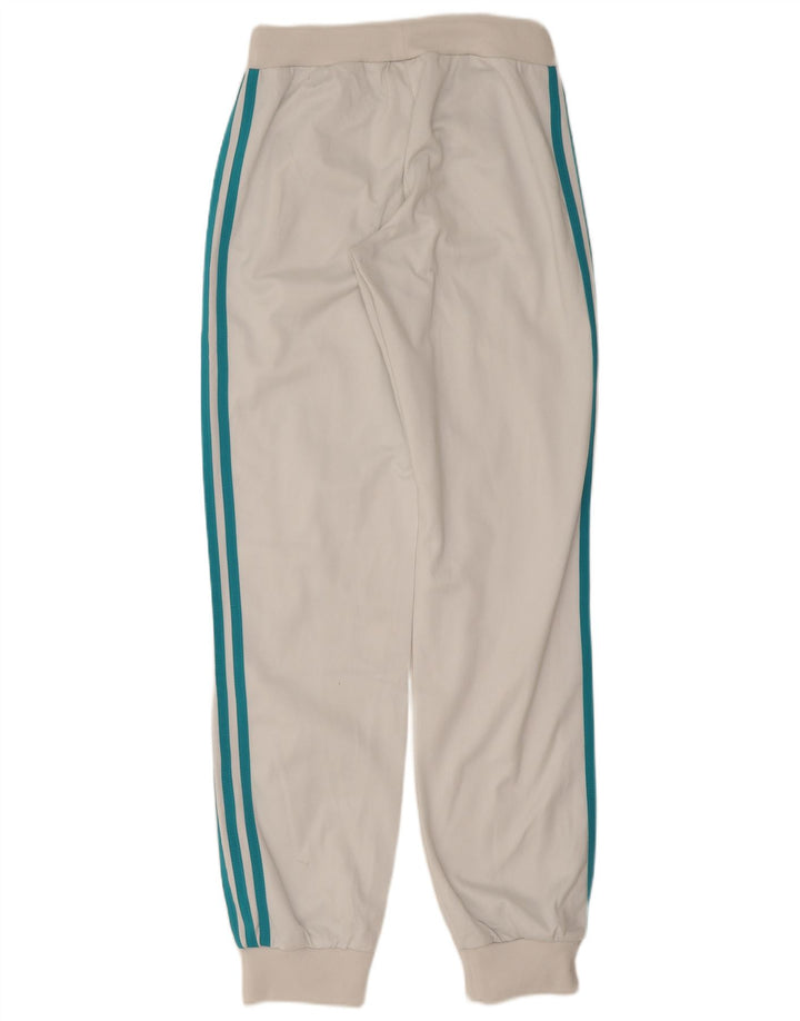 Adidas Damen Trainingshose Jogger UK 16 Large Weiß Polyester