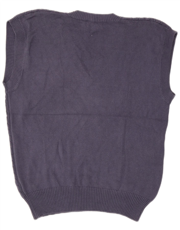 Vintage Herren Weste Tank Top Große Marineblaue Baumwolle