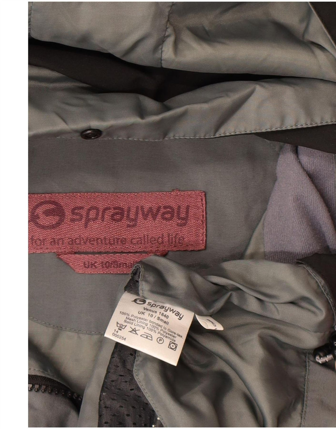 Sprayway Damen-Regenjacke mit Kapuze, übergroß, UK 10, Größe S, Schwarz, Polyester