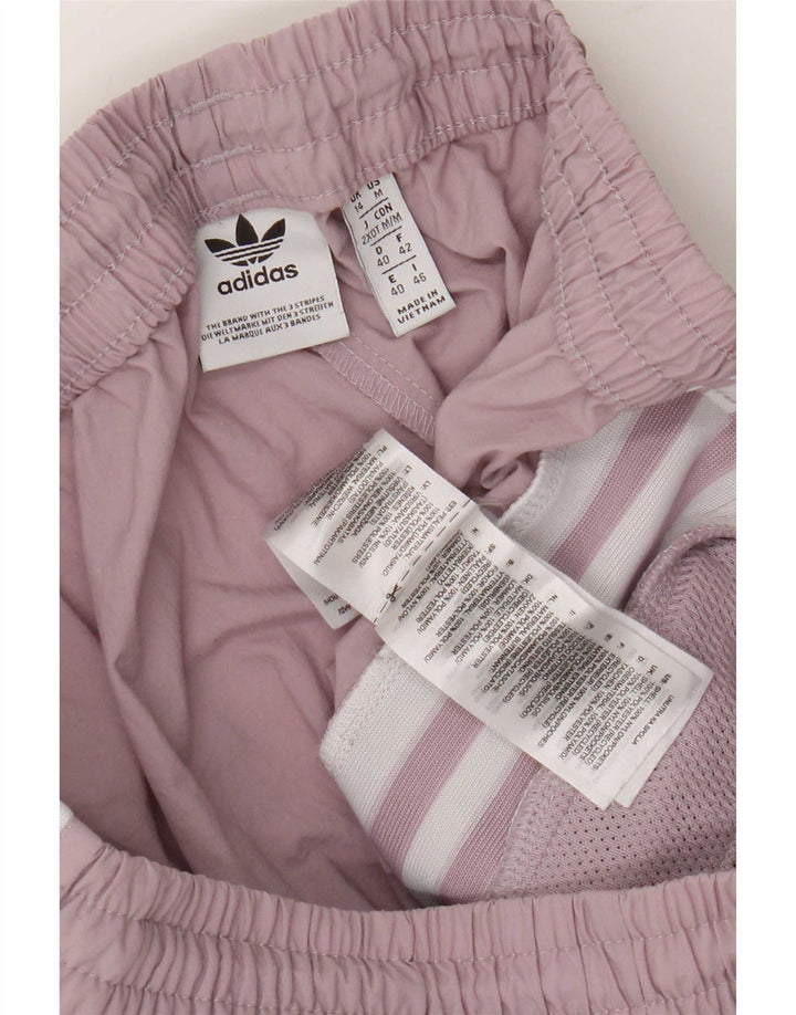 Adidas Damen Trainingshose UK 14 Medium Lila Nylon